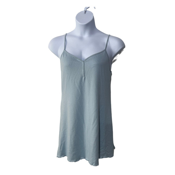 JENNI WOMENS RIBBED CHEMISE NIGHTGOWN CALMING BLUE SIZE XL - Picture 1 of 11
